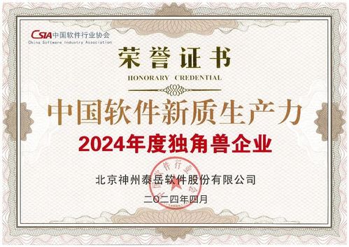 神州泰岳獲評(píng)首批“中國(guó)軟件新質(zhì)生產(chǎn)力示范企業(yè)”，引領(lǐng)軟件服務(wù)創(chuàng)新浪潮